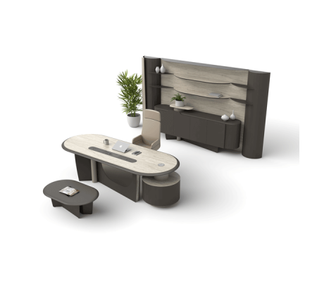 Monolıthı Panolu Ofis Büro Makam Takımı